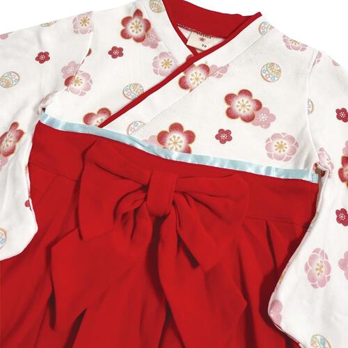 長袖袴オール スムス 女の子柄(レッド×80cm) ベビーザらス限定