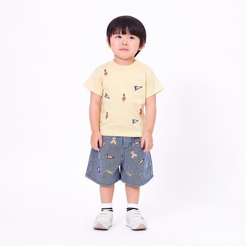 POLO BCS ロゴクマ総柄ハーフパンツ ネイビー&times;90cm ベビーザらス限定