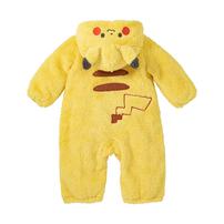 monpoke モンポケ 長袖ロンパース ピカチュウなりきり イエロー×90cm