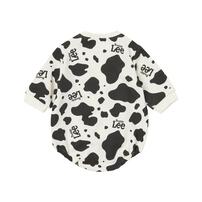 BUDDYLEE 長袖ボディスーツ ガーゼ裏毛 牛柄 ポケット付き ホワイト×80cm ベビーザらス限定