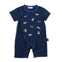 POLO BCS ロゴクマ半袖ロンパース ネイビー&times;80cm ベビーザらス限定