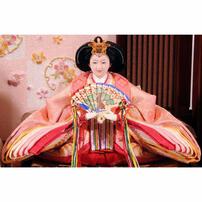 【雛人形】三段収納五人飾り「雪輪刺繍雪輪抜き形」 (606840)ひな人形 ひな祭り お雛様 おしゃれ【メーカー直送】