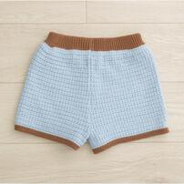 SNOOPY スヌーピー ショートパンツ クロシェニット ライトブルー&times;90cm ベビーザらス限定