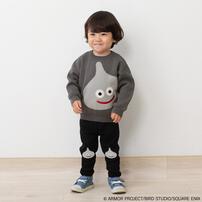 ドラクエベビー＆キッズ セーター メタルスライム(グレー×約95cm)