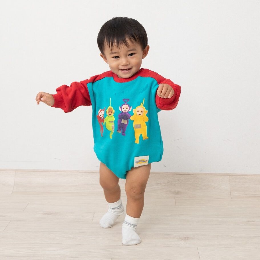 テレタビーズ】長袖ダルマボディスーツ ラグラン グリーン×80cm