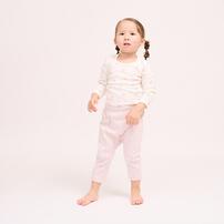 長袖シャツ肌着2枚組 スムス ケーキハート ピンク&times;90cm