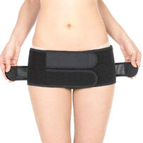 守って締める ふわキュット産後の骨盤ベルト 帝王切開対応 (ブラック×M)