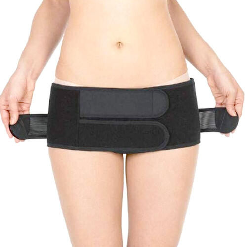 守って締める ふわキュット産後の骨盤ベルト 帝王切開対応 (ブラック×M)