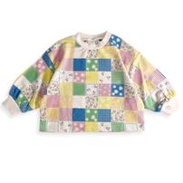 COJIKA ストレッチデイリートレーナー ミニ裏毛 パッチワーク ナチュラル×90cm ベビーザらス限定