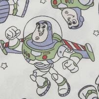 ディズニー トイストーリー 半袖ボディスーツ 総柄 バズ ホワイト&times;80cm