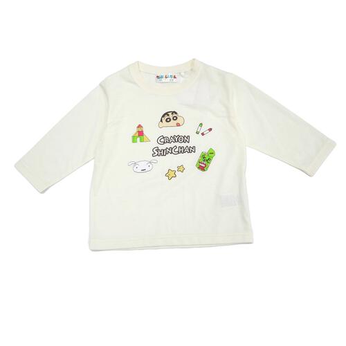 クレヨンしんちゃん 長袖パジャマ 総柄パンツ グリーン&times;90cm ベビーザらス限定