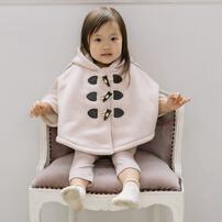 ベビーザらス限定　RAT-A-TATR ラッタッター 裏ボア ポンチョ(ホワイト&times;100cm)