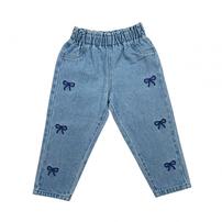 sophitica リボン刺繍デニムパンツ ネイビー×80cm