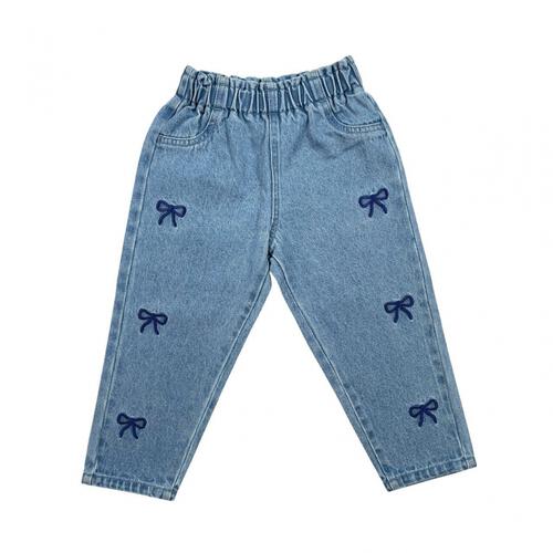 sophitica リボン刺繍デニムパンツ ネイビー×80cm