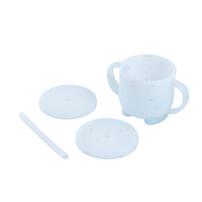 dear BABY ディアベビー 3WAY シリコンマグ スナックカップ ストロー付き (ブルーバブル) ベビーザらス限定