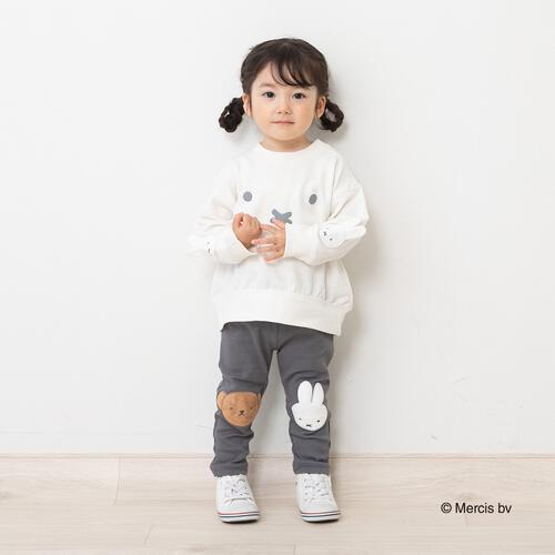 ミッフィーアップリケレギンス グレー×90cm ベビーザらス限定