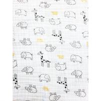 モスリンガーゼおくるみ アニマル (ホワイト×フリー) ベビーザらス限定