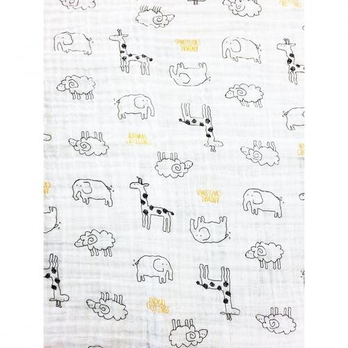 モスリンガーゼおくるみ アニマル (ホワイト×フリー) ベビーザらス限定