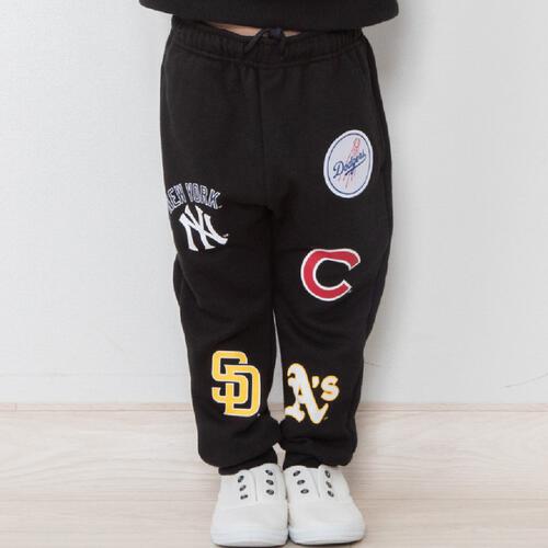ベビーザらス限定　ＭＬＢ チームワッペン柄パンツ(ブラック&times;110cm)