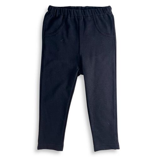 COJIKA 10分丈デイリーパンツ 無地 ミニ裏毛 ブラック×90cm ベビーザらス限定