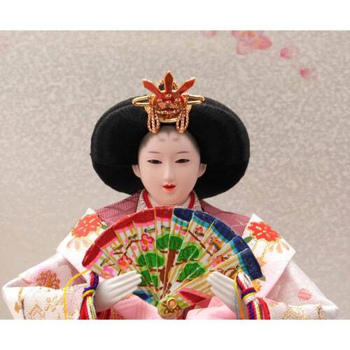 【雛人形】ケース飾り 五人飾り「雪輪桜刺繍 丸形クリームアクリル」 (322549)ひな人形 モダン 丸型 トイザらス・ベビーザらス限定【メーカー直送】