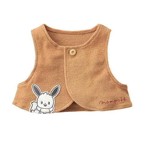 モンポケ イーブイ 新生児2WAYドレス ベスト付き (ベージュ&times;50-70cm)