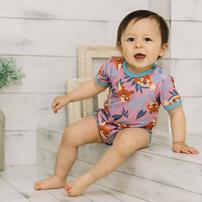 ディズニー ズートピア 半袖ボディスーツ 総柄 ニック グリーン&times;80cm