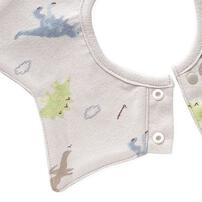 【ブラックフライデー】360度スタイ 2枚組 恐竜柄(グレー×Free) ベビーザらス限定