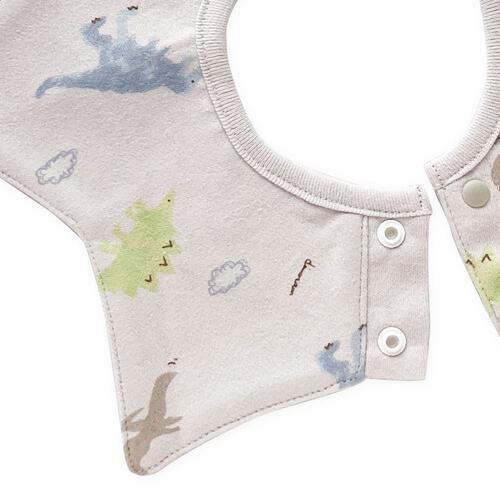 【ブラックフライデー】360度スタイ 2枚組 恐竜柄(グレー×Free) ベビーザらス限定