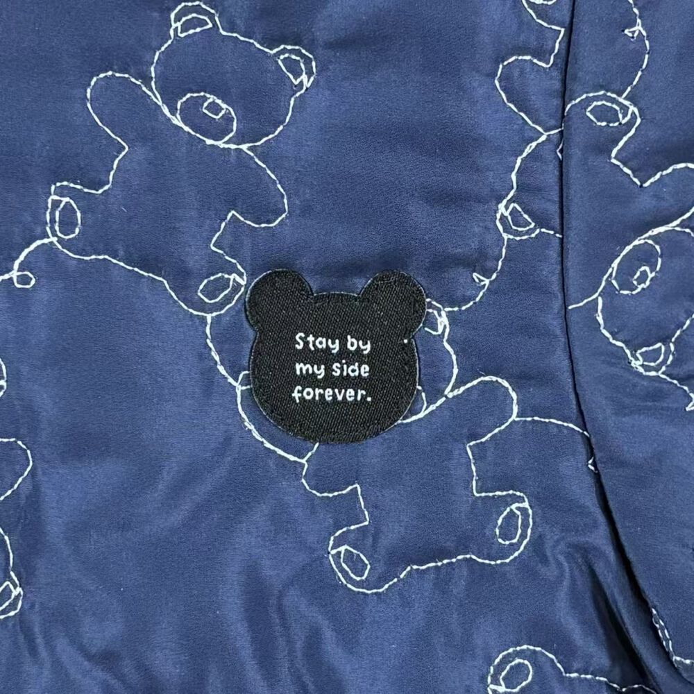 ジャンプスーツ くまみみ クマ柄 ネイビー×70cm | マタニティ・ベビー