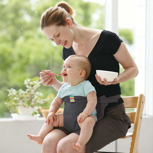 キャリフリー チェアベルト 杢グレー おすわり補助ベルト 持ち運びに便利 腰がすわって～3歳頃まで ベビーザらス限定