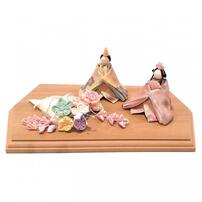 【雛人形】髪飾り付きミニ親王飾り (351313)ひな人形 ひな祭り おしゃれ かわいい コンパクト トイザらス・ベビーザらス限定【メーカー直送】