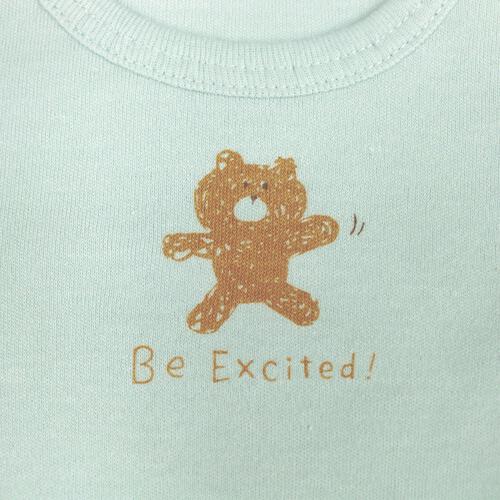 半袖シャツ肌着 2枚組 保湿スムス くま×車 パステルブルー×95cm ベビーザらス限定