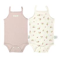 2枚組おめかしキャミソールロンパース肌着 いちご ピンク&times;70cm ベビーザらス限定