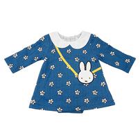miffy ミッフィー 長袖ロンパース サコッシュ付き ブルー&times;70cm ベビーザらス限定