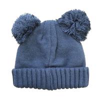 Disney ディズニー ニット帽 耳付き(ブラック×50cm)