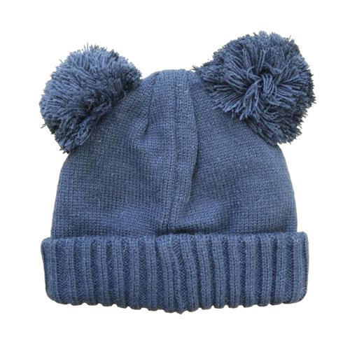 Disney ディズニー ニット帽 耳付き(ブラック×50cm)