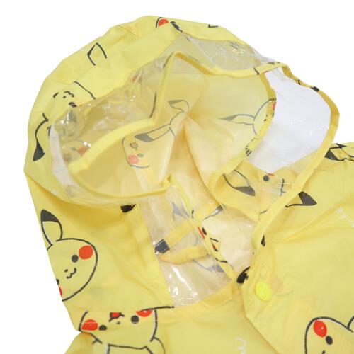 monpoke モンポケ レインコート ピカチュウ ポケッタブル 総柄