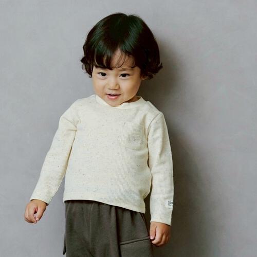 sophitica ワッフルカラフルネップTシャツ オフホワイト×80cm