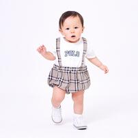 POLO BCS 半袖ボディスーツ サロペット風 ベージュ&times;80cm  ベビーザらス限定 赤ちゃん 出産準備 出産祝い ベビー服 子供服