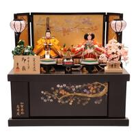 【雛人形】収納飾り 親王飾り「優艶枝桜加賀蒔絵高岡塗」 (605888)ひな人形 ひな祭り お雛様 おしゃれ【メーカー直送】