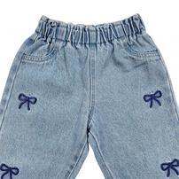 sophitica リボン刺繍デニムパンツ ネイビー×90cm