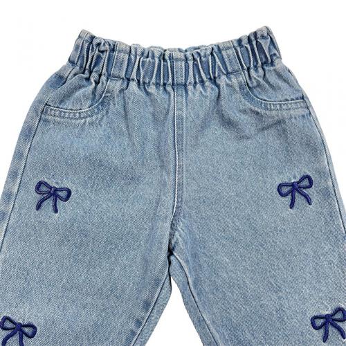 sophitica リボン刺繍デニムパンツ ネイビー×90cm
