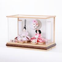 【雛人形】ケース親王飾り 花尽しアクリルケース