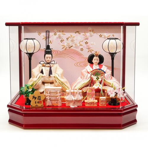 【雛人形】ケース飾り 親王飾り「流水桜アクリル」（322927）ひな人形 ひな祭り お雛様 おしゃれ トイザらス・ベビーザらス限定【メーカー直送】