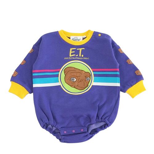 【Welcome to the Universe Baby × chimajiro0730さん】ET 長袖ダルマボディスーツ パープル×70cm