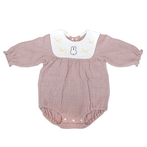 miffy ミッフィー 長袖ボディスーツ 襟付き ピンク×80cm ベビーザらス限定