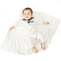 おくるみ ポンポンレース (オフホワイト) ベビーザらス限定