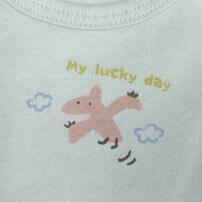 長袖ロンパース肌着 2枚組 スムス 恐竜 パステルブルー×70cm ベビーザらス限定