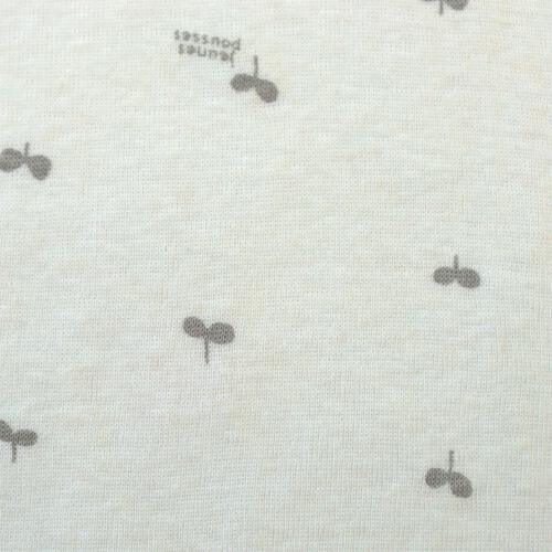 新生児短肌着 2枚組 目玉焼き×新芽(パステルイエロ×50-60ｍ)